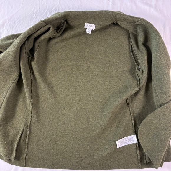 J.Crew Schoolboy Sweater Blazer XXS Olive Green Cotton Knit Academic - Picture 7 of 10